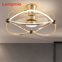 modern golden 80cm led ceiling fan with lights remote control bedroom 70cm deco ventilator dining contemporary ceiling fan lamps