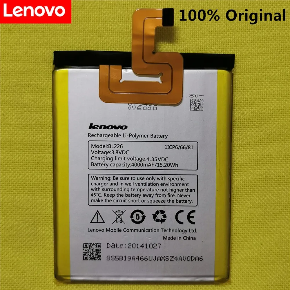 

Сменная батарея для Lenovo S860 100%, Высококачественная 4000 мАч BL226, сменная батарея для Lenovo S860 Мобильный телефон + в наличии