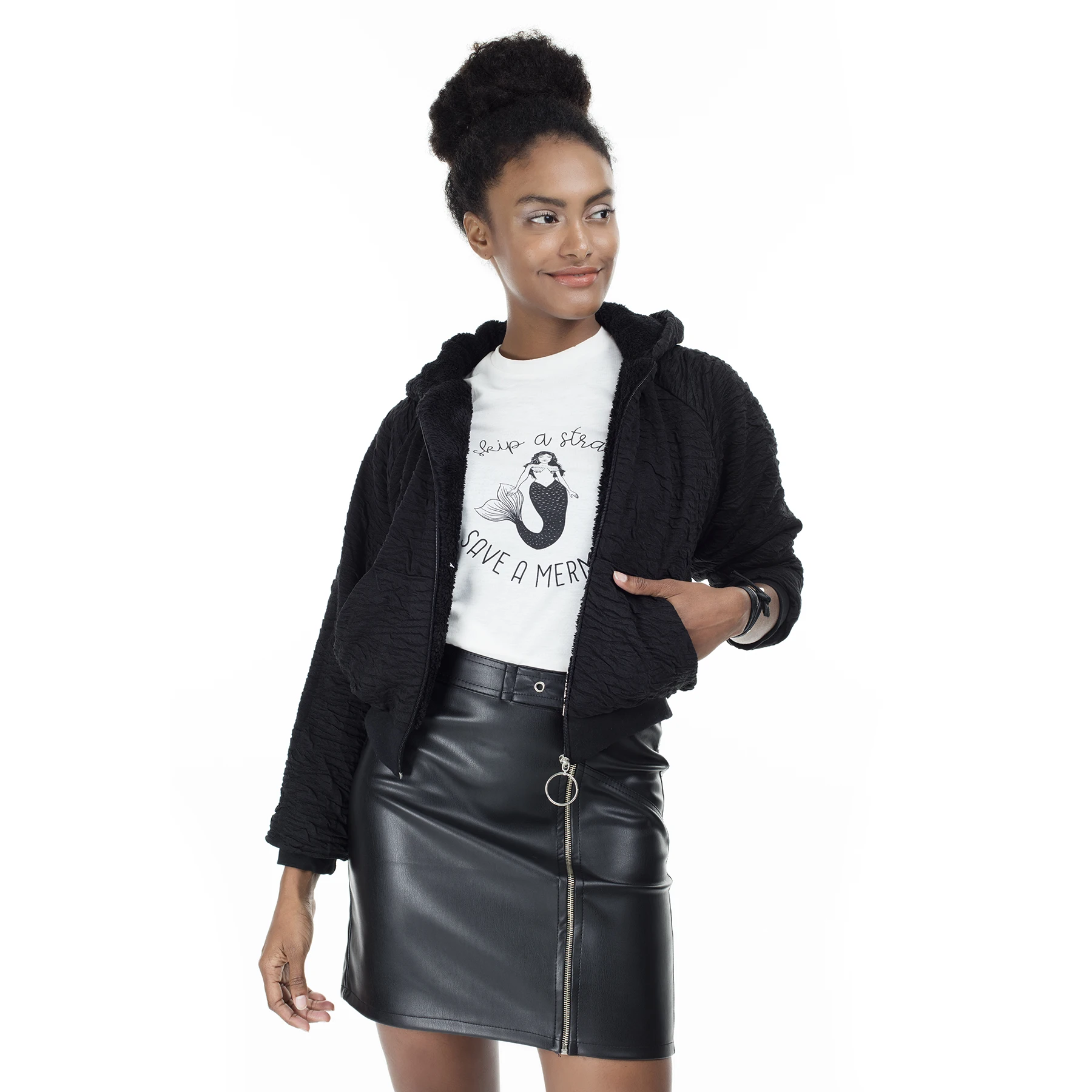 Лила Внутри пушистые пальто женские 519182123 | Женская одежда