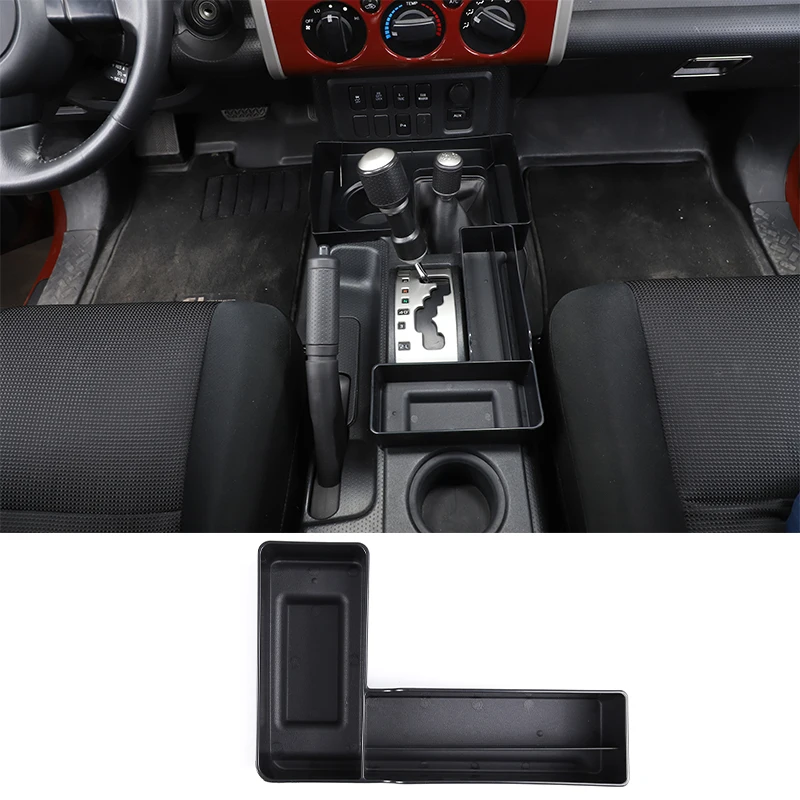 

Центральная консоль для Toyota FJ Cruiser 2007-21, коробка для хранения передач, коробка для хранения, коробка для хранения в салоне, черная коробка для хранения из АБС-пластика, модификация автомобиля
