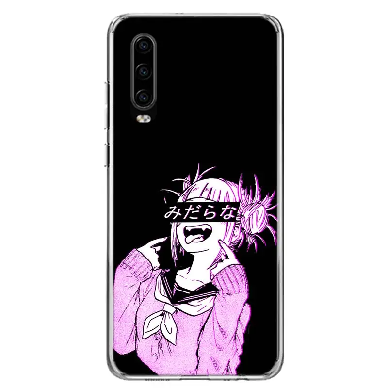 Sad Anime Aesthetic Senpai Cover Phone Case For Huawei P30 Lite P20 P40 P50 Mate 40 30 20 10 Pro Luxury Clear Print Shell Coque