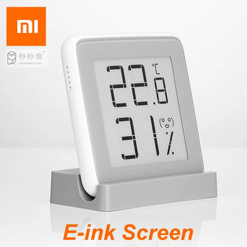 Зеленый Новинка, Xiaomi Mijia BT4.0, беспроводные умные электрические цифровые часы, домашний гигрометр, термометр, электронные чернила, приборы для измерения температуры - Цвет: Зеленый