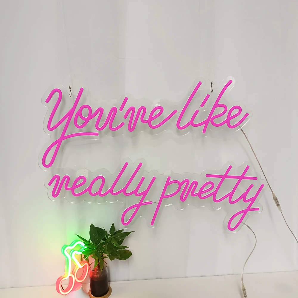 Неоновая вывеска на заказ вы как действительно красивая для бара свадебной