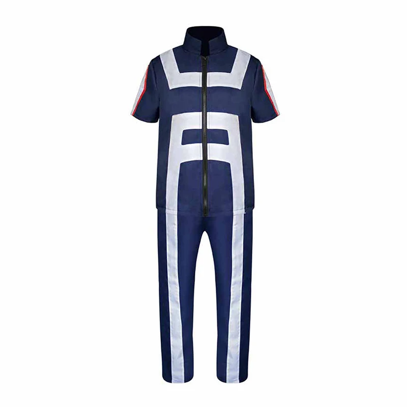 Anime Boku no Hero Bakugou Katsuki/Iida Tenya/Todoroki Shouto Gymnastic suit My Academia cosplay Sportswear Tops+Pants | Тематическая