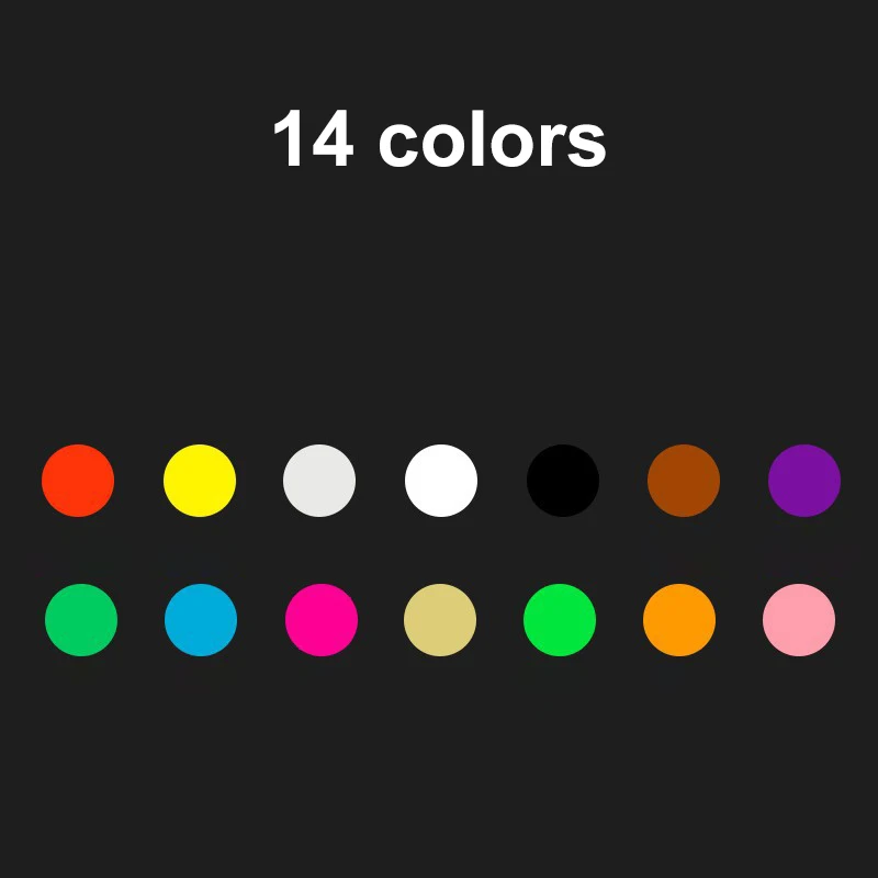 Наклейки круглые монохромные цифровые в горошек 14 шт. 1050 наклеек товары для дома