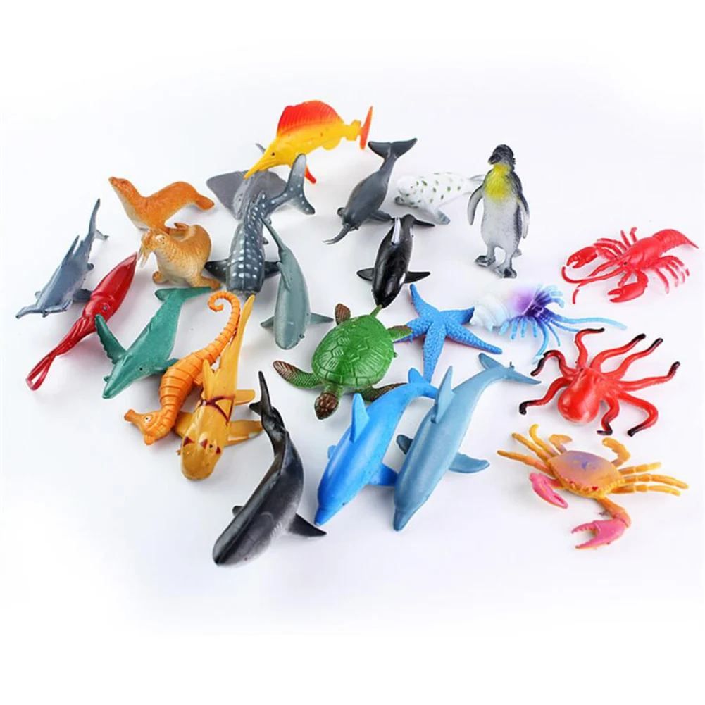 24 шт./лот моделирование морских животных модель украшения океанской морской