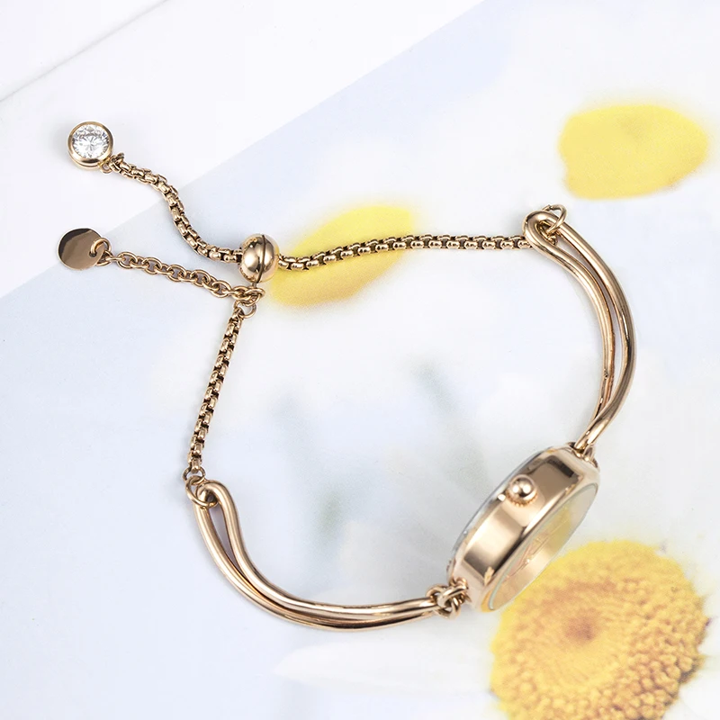 Часы KIMIO женские с маленьким циферблатом брендовые Роскошные наручные 3D-принтом