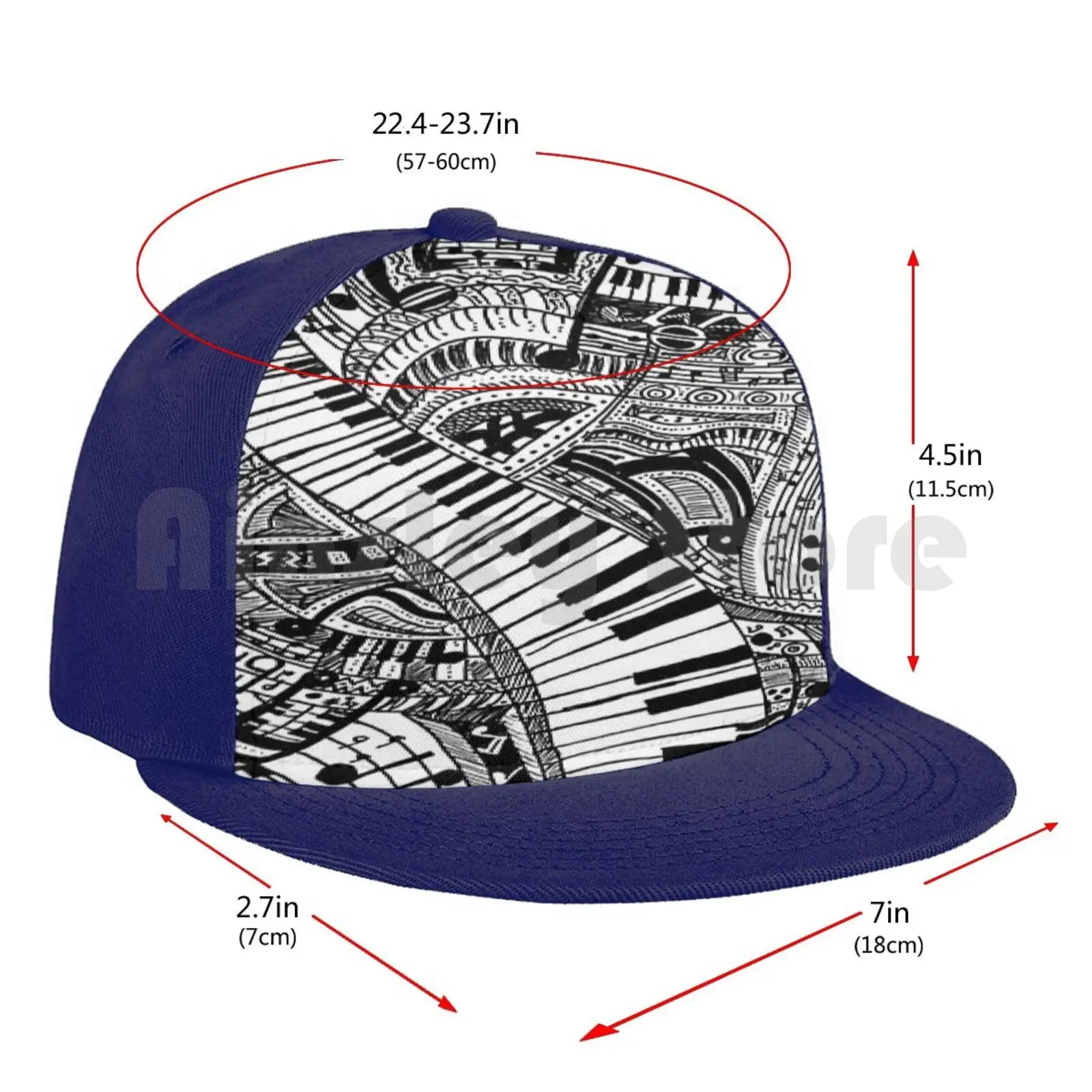 

Classical Music Baseball Cap Diy Mesh Hip Hop Adjustable Classical Music Classic Classical Song Piece Notation Piano Guitar
