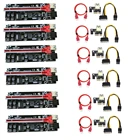 6 шт. VER009S Plus PCI-E PCIE Riser 009s 6pin PCI Express адаптер карта Molex USB 3,0 кабель 1X 16X удлинитель