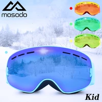 mosodo kid ski goggles anti fog snow glasses uv400 protection otb snowboard polarized eyewear for child children boys girls