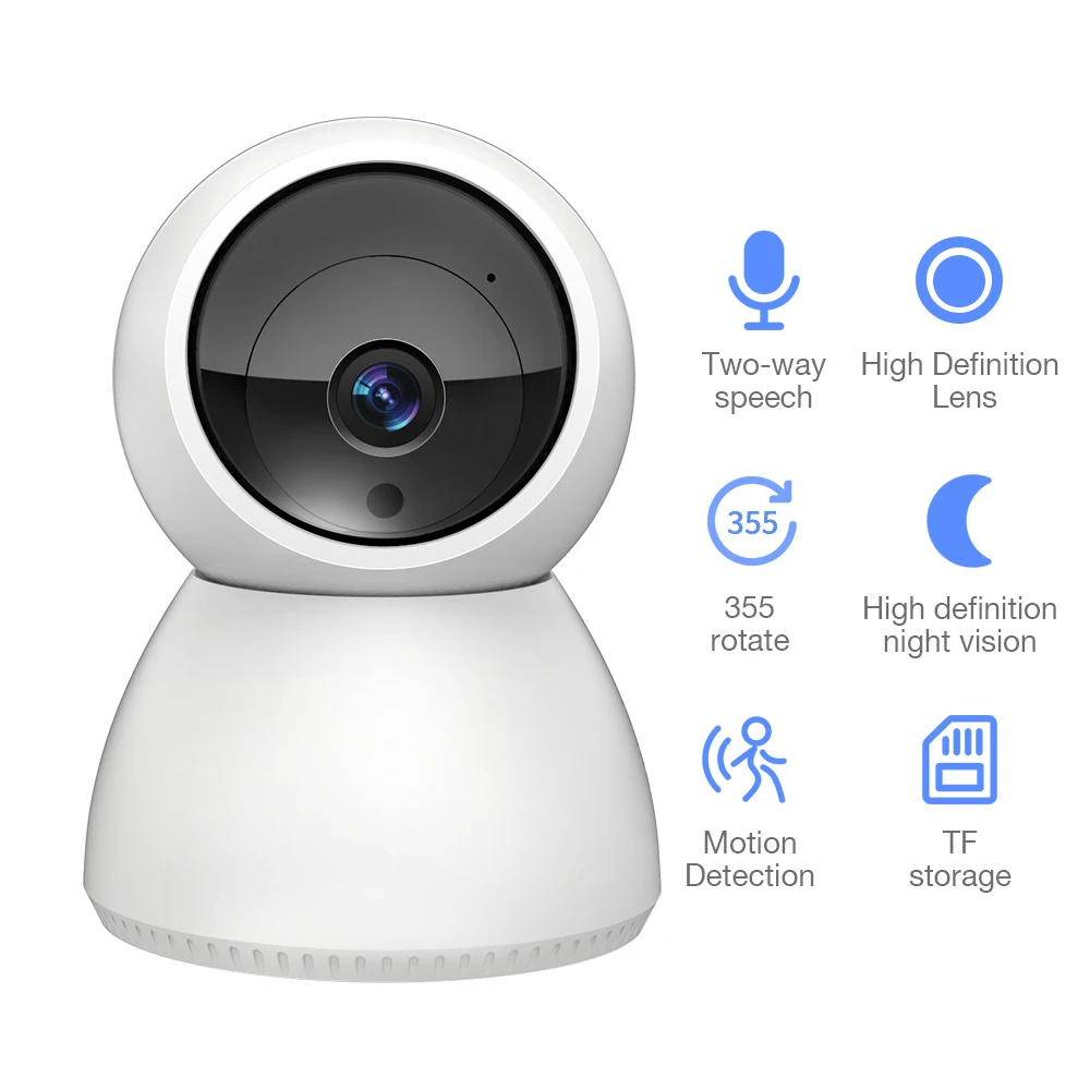 

1080P Wireless Wifi Camera HD Home Surveillance Security PTZ CCTV Camera Two Way Audio P2P Baby Monitor Pet Camera