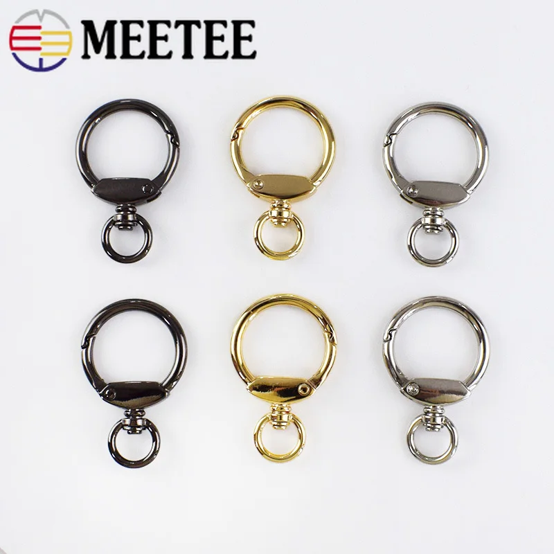 Meetee 2/5pcs 23mm Metal Hook Keychain Buckle Spring Key O Ring DIY Bag Decoration Hanging Jewelry Crafts Accessory BF029 | Дом и сад