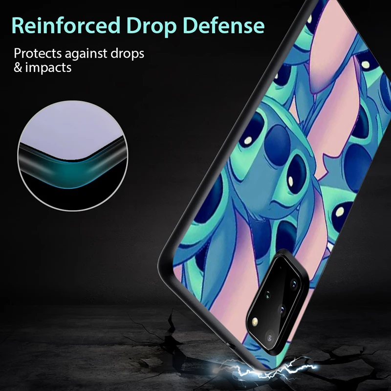 

Disney Cartoon Stitch For Samsung Note 20 10 8 9 M31S M60S M40 M30 M21 M20 M10 Ultra Pro Plus Black Phone Case