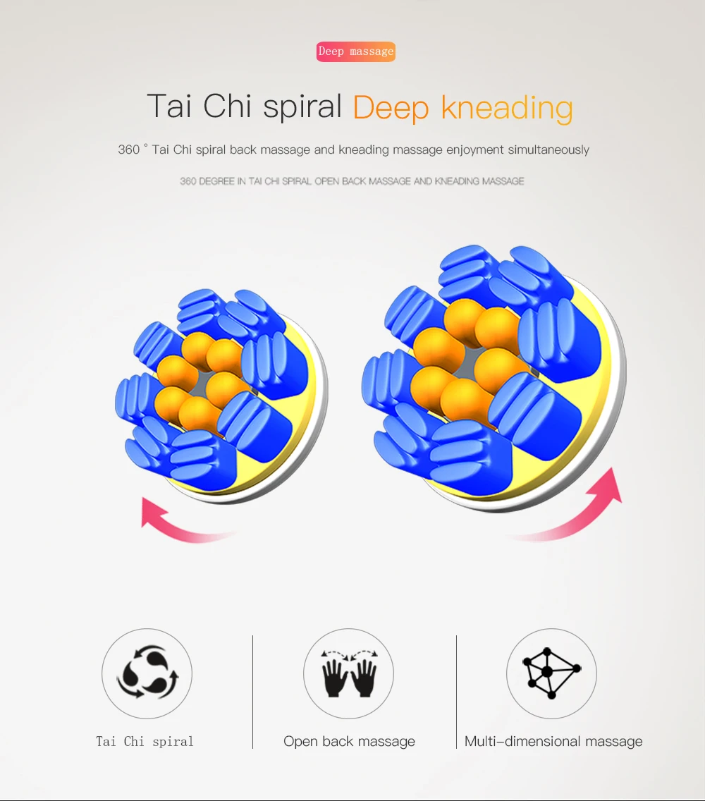 

Electric Vibrating Cervical Neck Back Waist Full Body Massage Cushion Massage Chair Stimulator with Roller & Heating Device