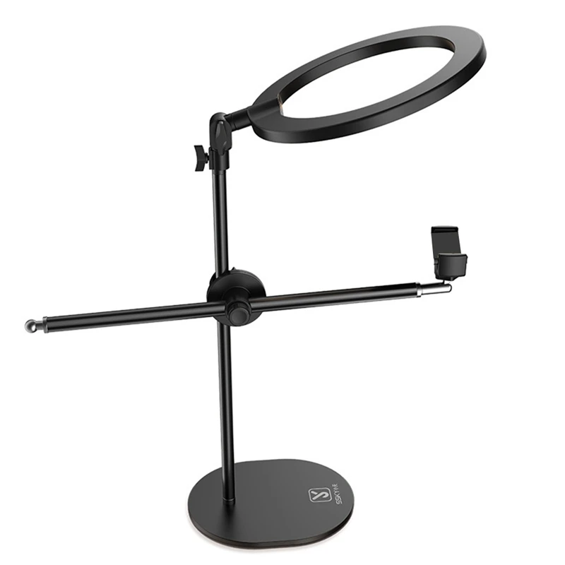 

Кронштейн для крепления монопода со светодиодной кольцесветильник лампой, настольная подставка, штативы с держателем для телефона, верхня...