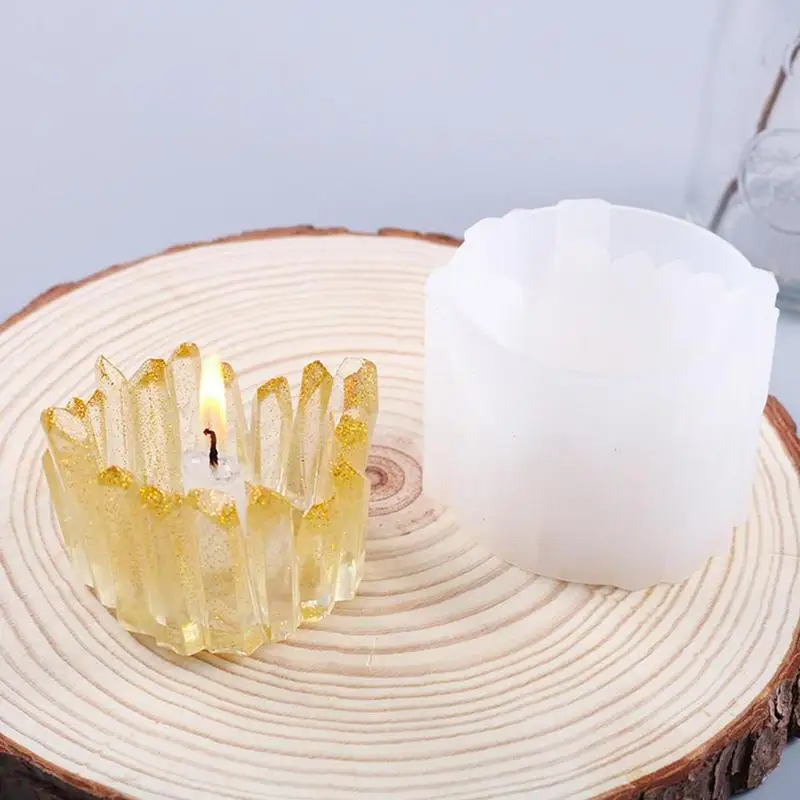 

Creative DIY Crystal Epoxy Resin Mold Crystal Stone Silicone Storage Mirror Resin Silicone Box Mold Mold Holder Candle Manu F3V4