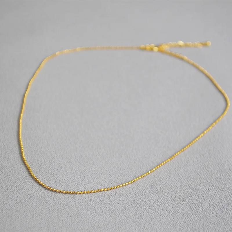 

Gold plated bean basic chain necklace link choker