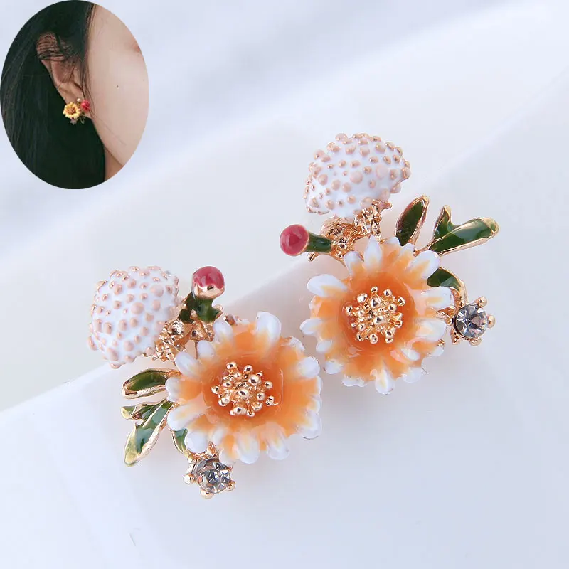 Модные Ювелирные изделия Новое поступление эмалевые красочные масляные серьги с