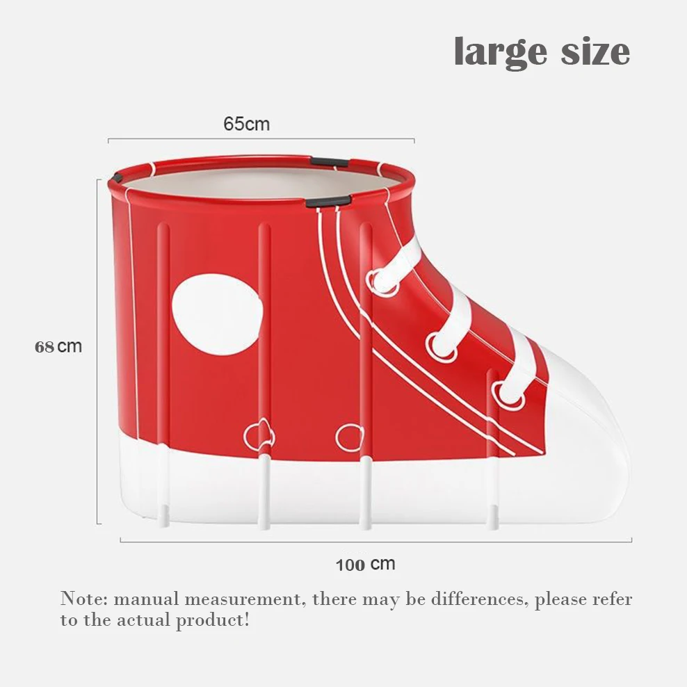 

NEW Style Folding Bathtub Shoe Shape Bath Barrel For Adult Children Large Thickening Bath Bucket Creative Bath Utensils