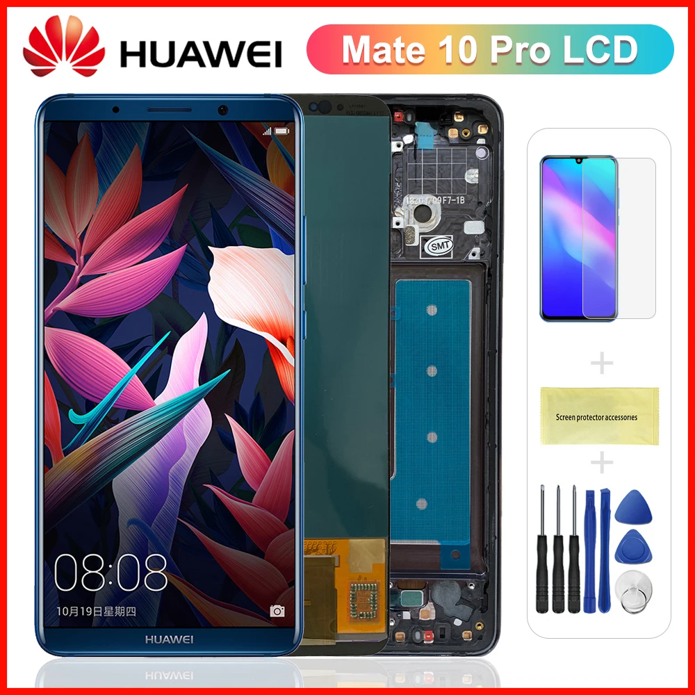 

ЖК-дисплей 6,0 дюйма для Huawei Mate 10 Pro, дигитайзер, сенсорный экран, стекло в сборе с заменяемой рамкой