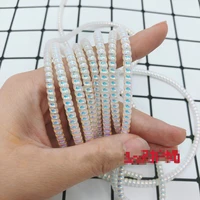 50pcs 150cm tpu mermaid spring protective sleeve mobile tablet spiral cord protector for cell phone iphone charger earphone cord