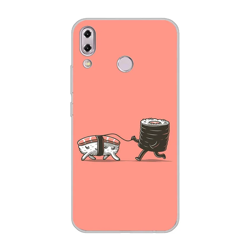 ciciber Phone Case for ASUS Zenfone 5 Lite 5Q ZC600KL ZE620KL Soft TPU Cover 5Z ZS620KL Funny Cartoon Food Coque | Мобильные