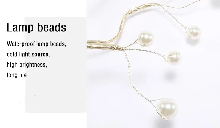 Новый стиль жемчуг звезда светодиодный светильник сенсорный выключатель Медный