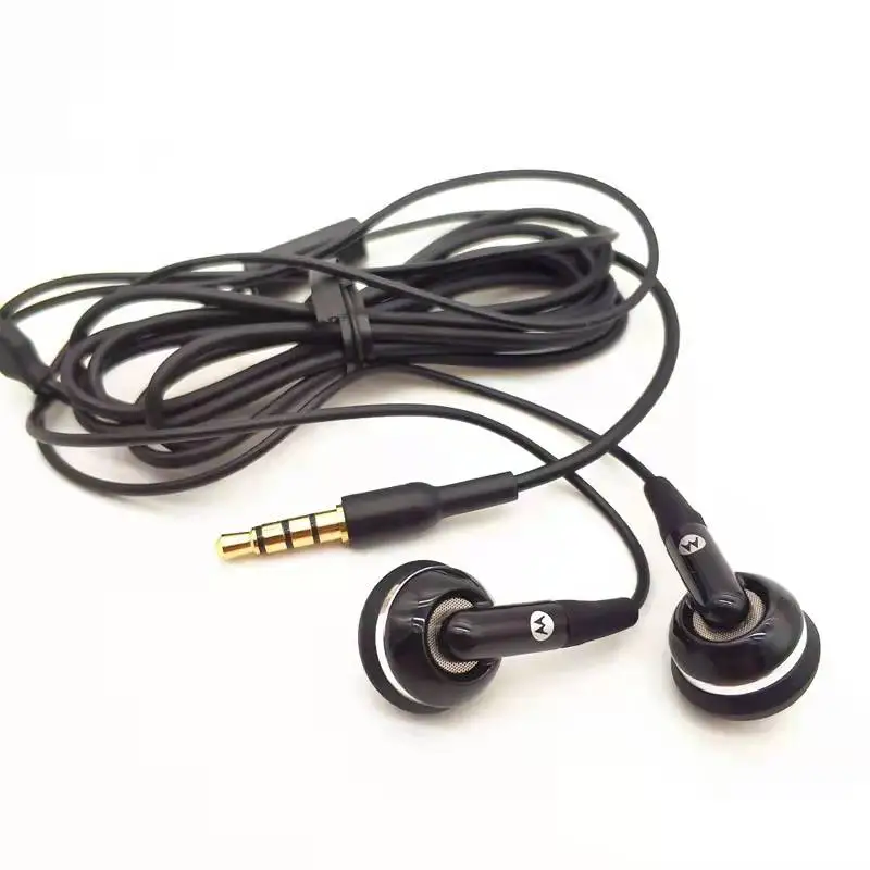

3.5mm In-Ear Headphones Flat Head Wheat Wire Control Headphones Black High-Sound Quality In-Ear Earphones, Postage Included