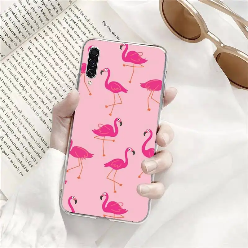 

Flamingo bird color animal Phone Case Transparent for Samsung A71 S9 10 20 HUAWEI p30 40 honor 10i 8x xiaomi note 8 Pro 10t 11