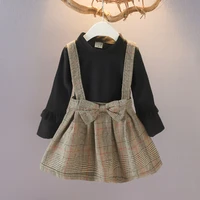 dress for girls plaid long sleeve dress for kids casual dress child spring and autumn clothes girl fashion princess skirt