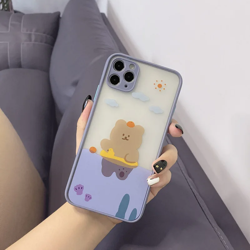 

Cartoon Cute Bear Silicone Soft Phone Case For iPhone 7 8 Plus 2020 SE X XR XS Max 11 11Pro Max 12 12Pro Max Pro Mini Case Bag