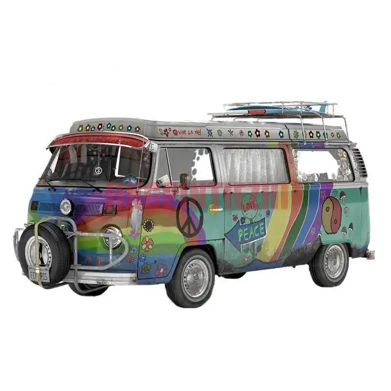 

Car Stickers Vinyl Motorcycle Decal Car Window Body Decorative Flower Power Camper Van Accessories Racing Helmet Stickers