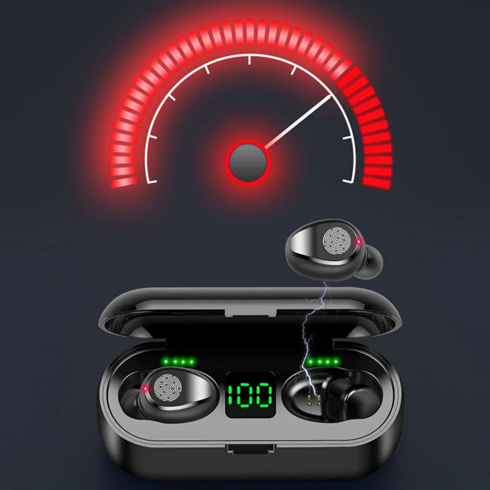 Беспроводные наушники TWS F9 спортивные Bluetooth-наушники 5 0 сенсорные