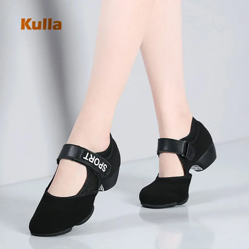 Women Jazz Shoes Latin Dancing Shoes Ballroom Spring Autumn Woman's Modern Square Shoes For Ladies Female Salsa Tango Dance Shoe