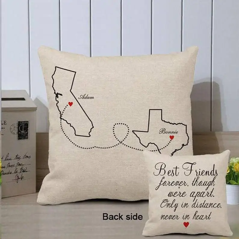 Дальний мир Подушка с изображением карты мира чехол подушка на заказ Чехол