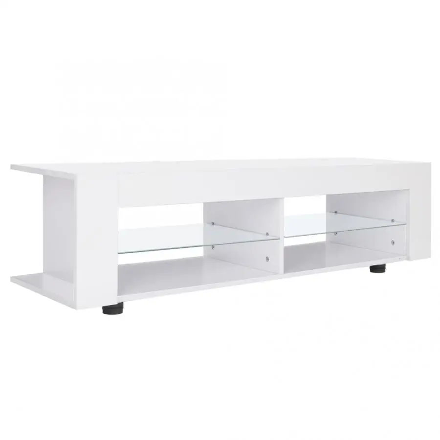 New Arrive TV Stand High Gloss Cabinet with LED Lights Modern Media Console Remote Control |