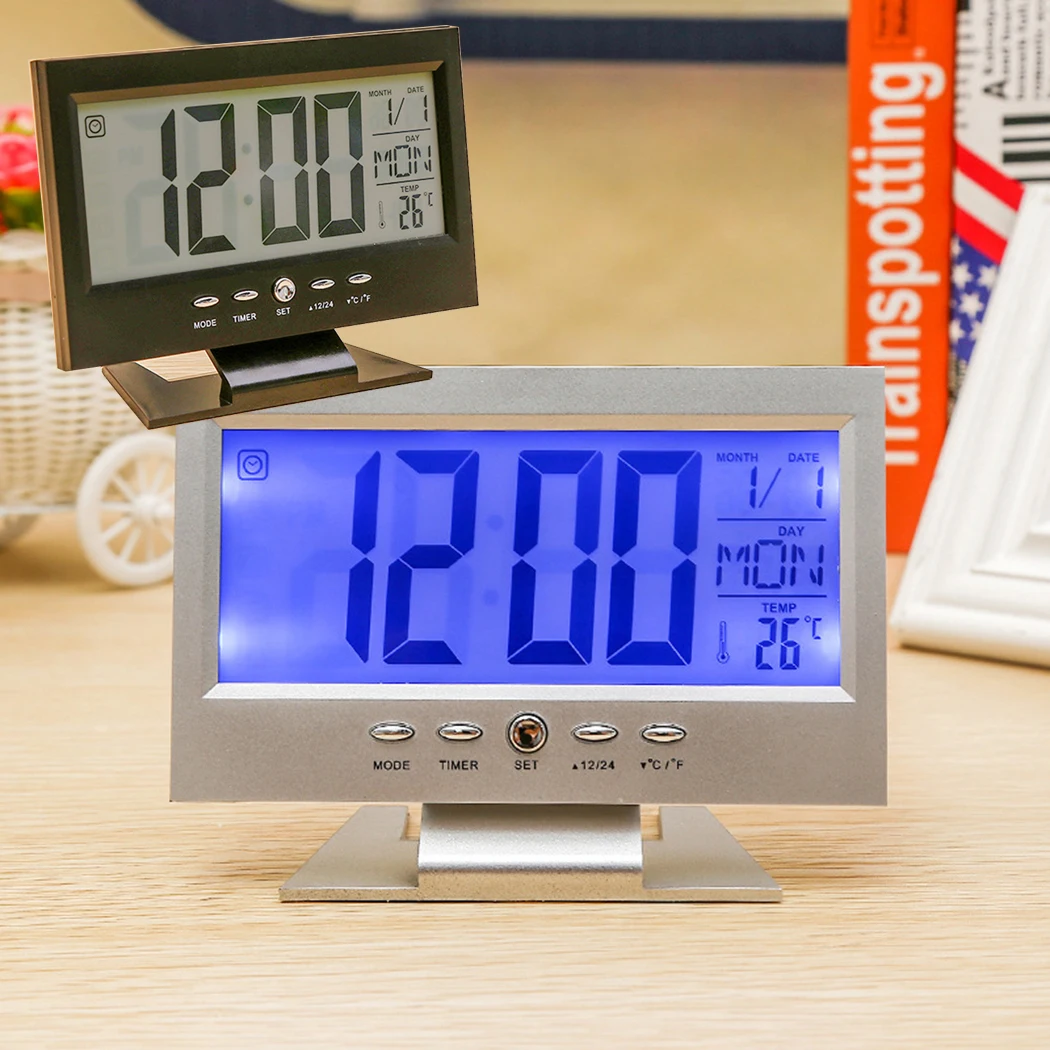 

Decoration Digital Clock Multi-function Mute LCD Large Screen Temperature