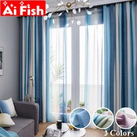 color stripes high shade curtains for living room bedroom kitchen curtains tulle custom mediterranean style home decor wp109 40