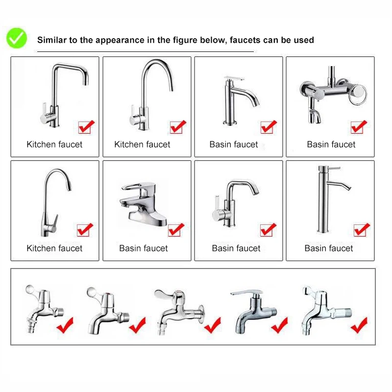 

1pcs 360 Rotate Faucet Kitchen Faucet Tool Aerator Water Diffuser Bubbler Water Saving Filter Shower Head Nozzle Tap Connector