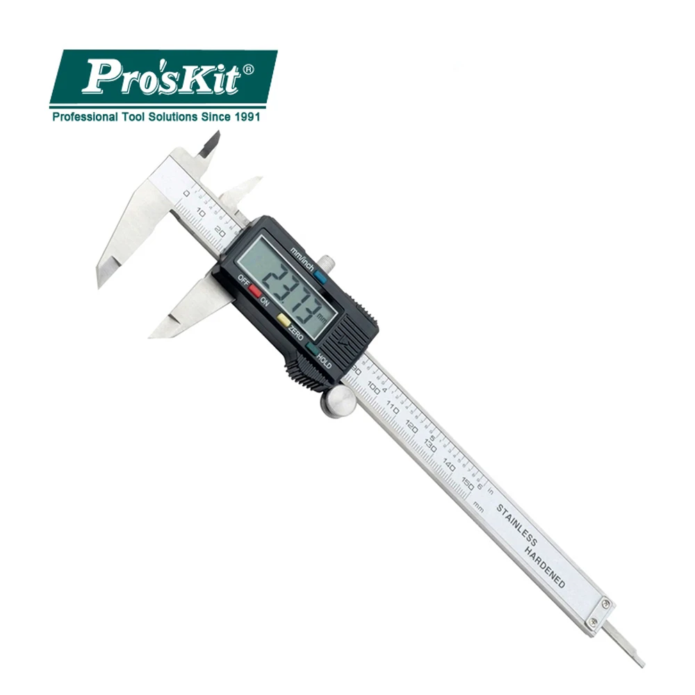 Pro'sKit PD 151 цифровой штангенциркуль из нержавеющей стали 150 мм/6 дюймов