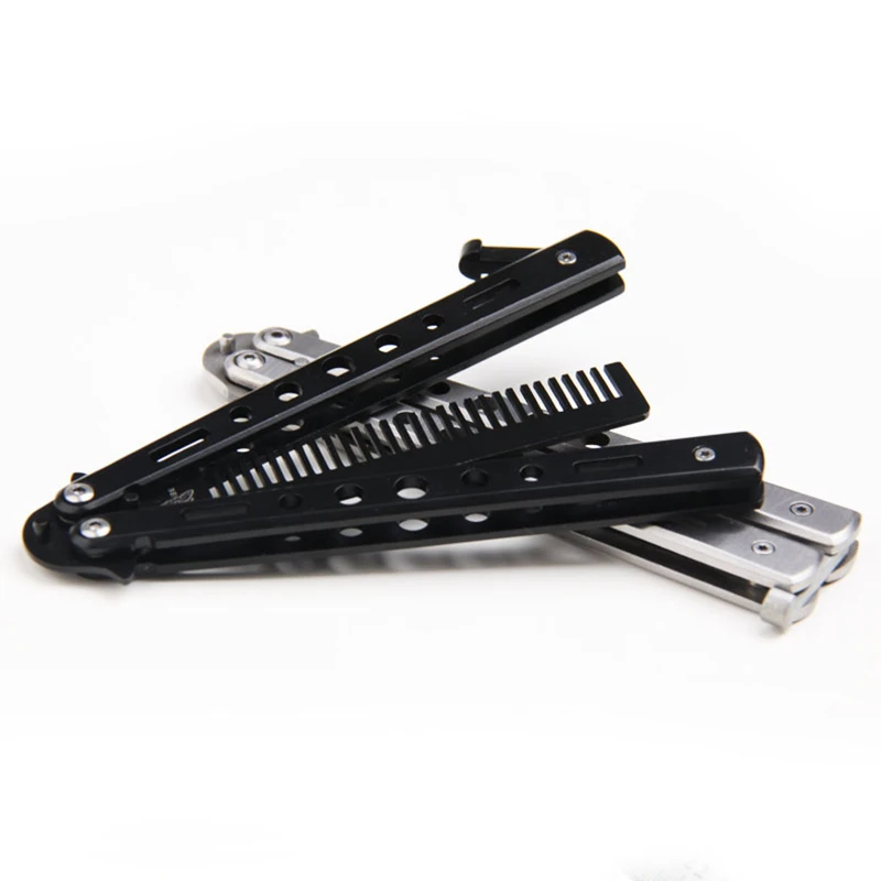 Гребень с бабочкой из нержавеющей стали складной Сталь обучение гребень