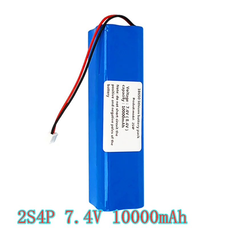 

7.4V 8.4V 10.0Ah 2S4P Rechargeable 18650 lithium ion battery pack for ebike 1PCS 7.4V10000mAh