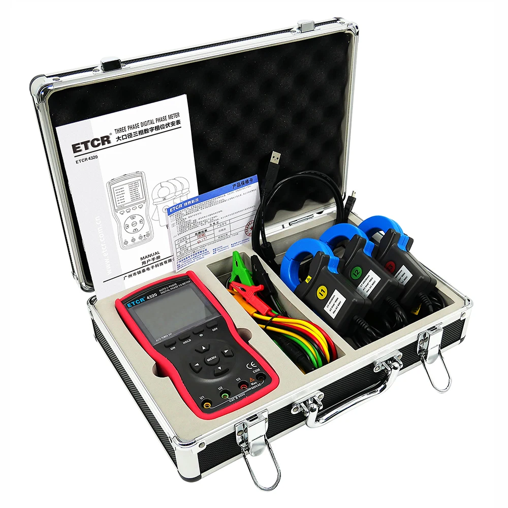Крупнокалиберный трехфазный цифровой фазный вольтамперметр с диапазoн тока AC 0mA