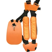 orange adjustable padded double breasted shoulder harness strap for garden brush cutter trimmer strimmer protection panel acces