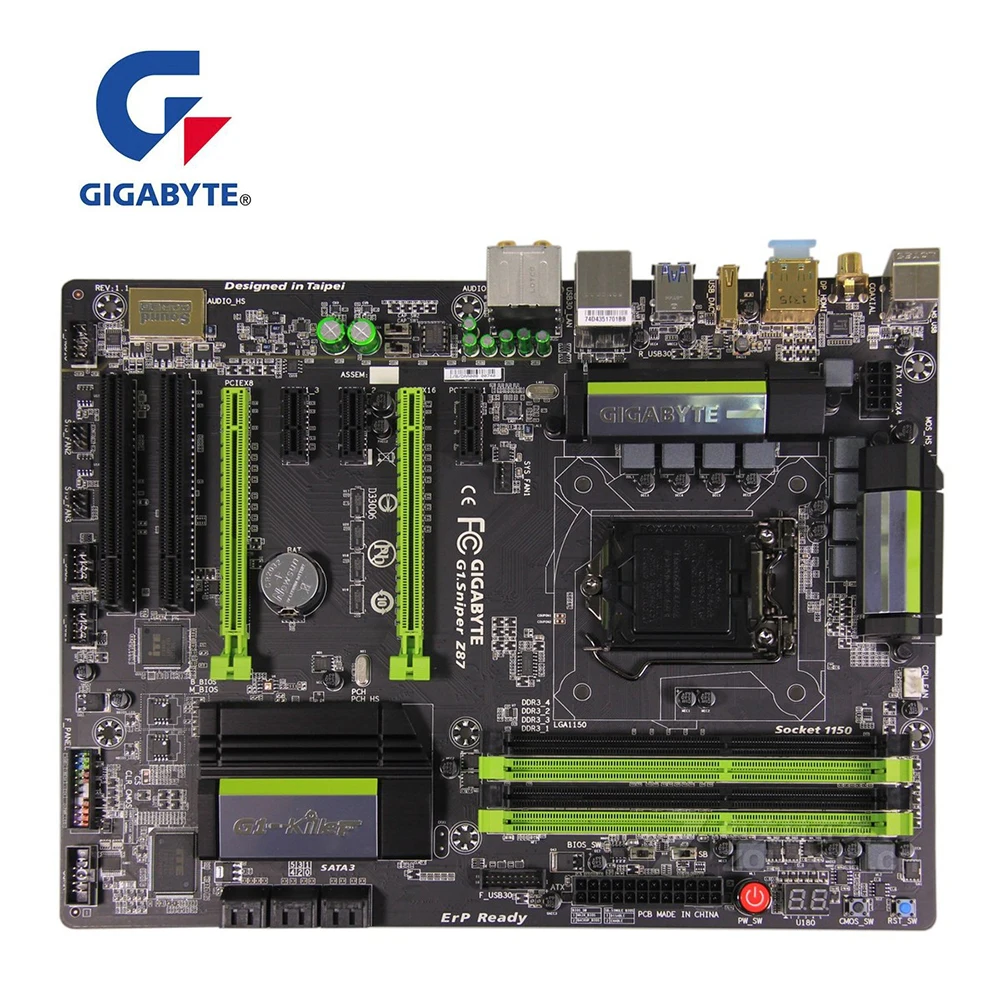 Для GIGABYTE GA G1.Sniper Z87 компьютерная материнская плата PCI E 3 0 LGA 1150 DDR3 для Intel настольная