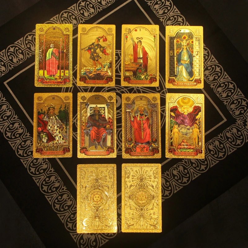 2021 New Arrive Luxury Gold Foil Tarot Oracle Card Divination Fate High Quality Deck Playing Bithday Gift Drink Game | Спорт и