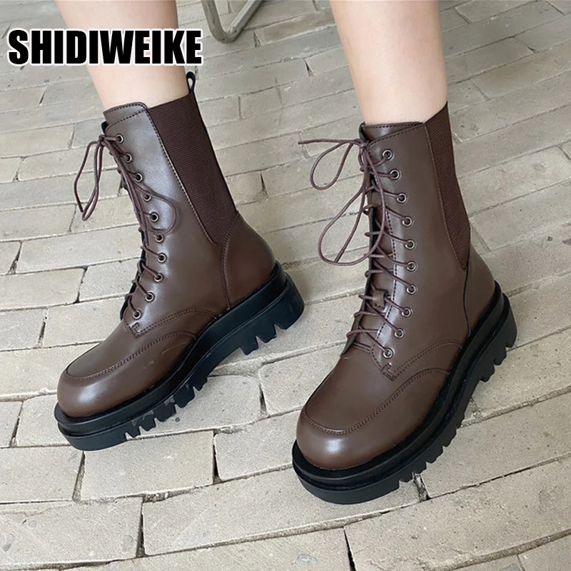 

Ботинки женские из мягкой кожи телесного цвета, в британском стиле, новинка осень-зима 2021, повседневные, короткие, vc1207