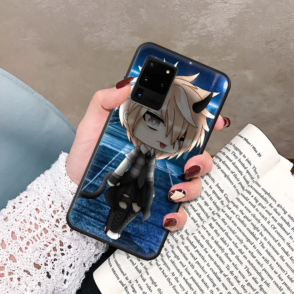

Social game Gacha Life Custom Phone Case For Samsung Galaxy Note S 8 9 10 20 Plus E Lite Uitra black Hoesjes Fashion Coque 3D