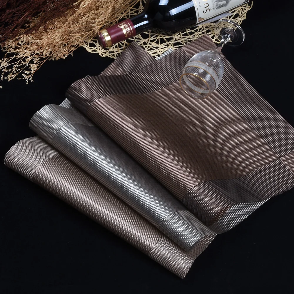 

4 шт./лот подложка из ПВХ, модный коврик для обеденного стола, дисковые подложки, миска, подставки, водонепроницаемый коврик для стола, Против...