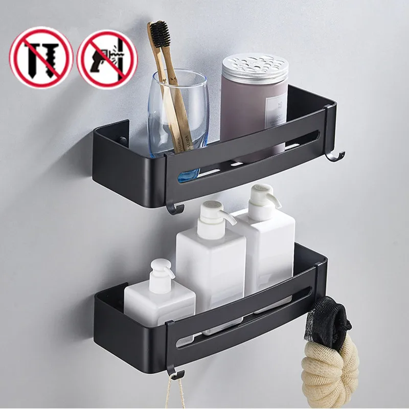 Дырокол свободная полка ванной ванная угол Угловые настенные черное